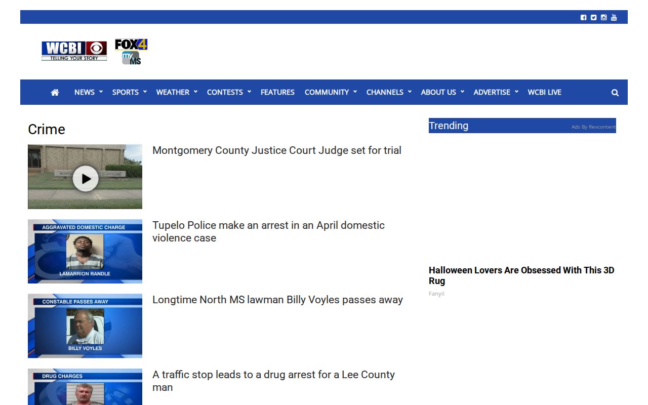 Bolivar County regional crime news context from WCBI